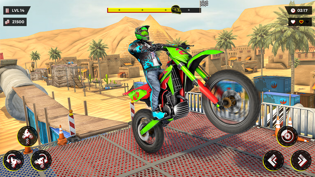 Mega Ramp Bike Stunt Games 3D - Gameplay image of android game