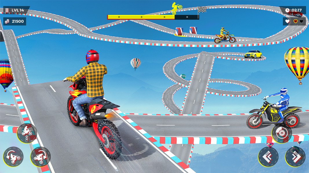 Mega Ramp Bike Stunt Games 3D - عکس بازی موبایلی اندروید