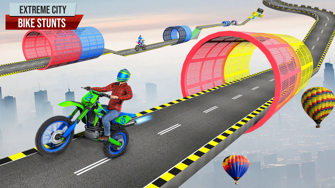 Mega Ramp Bike Stunt Games 3D - Gameplay image of android game