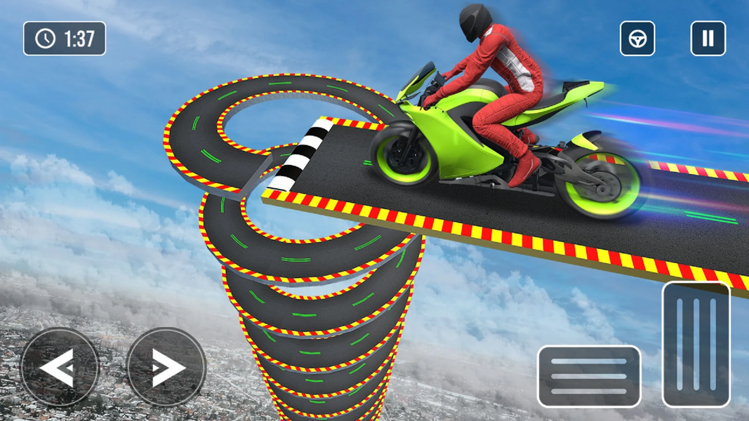 Mega Ramp Bike Stunt Games 3D - Gameplay image of android game