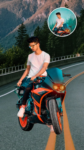 Man Bike Rider Photo Editor - Image screenshot of android app