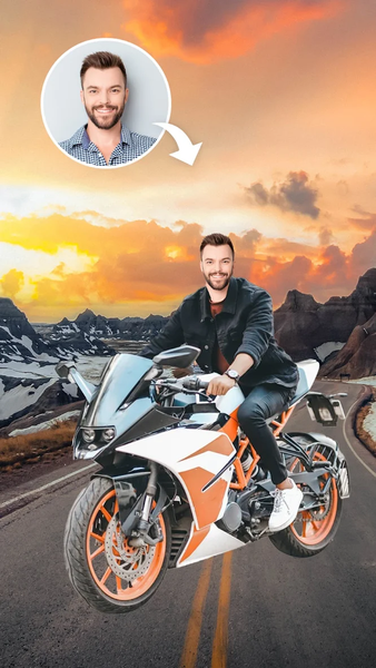 Man Bike Rider Photo Editor - Image screenshot of android app