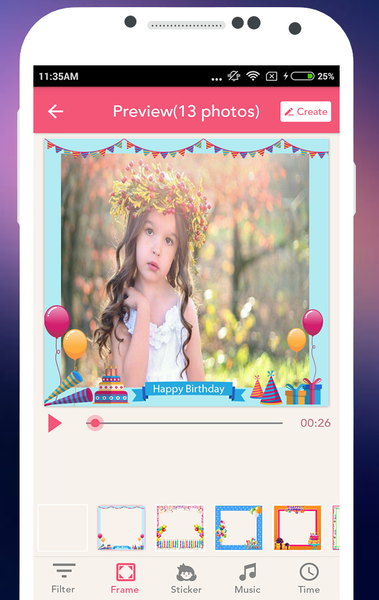 Birthday Slideshow with Music - عکس برنامه موبایلی اندروید