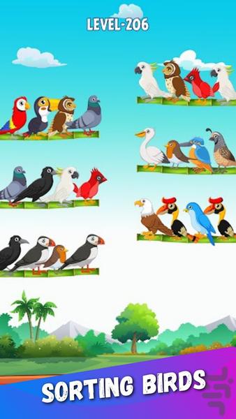 Sort Bird Games 2023 - Gameplay image of android game