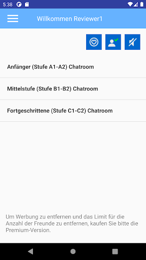 German Learning Chat Room - Image screenshot of android app