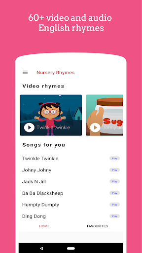 Nursery Rhymes Free App | Videos | Offline songs - عکس برنامه موبایلی اندروید