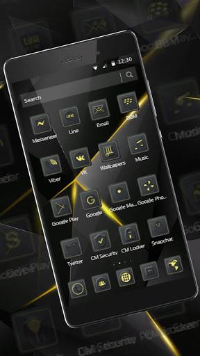 Black Luxury Theme for Huawei - Image screenshot of android app