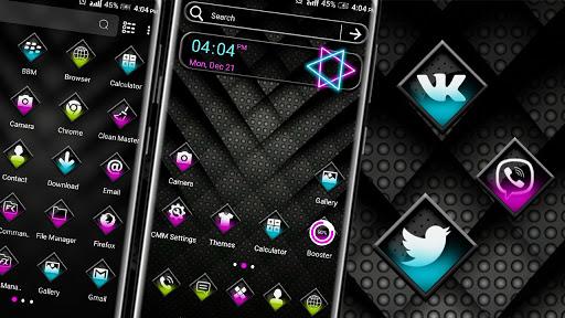 Black Neon Theme Launcher - Image screenshot of android app