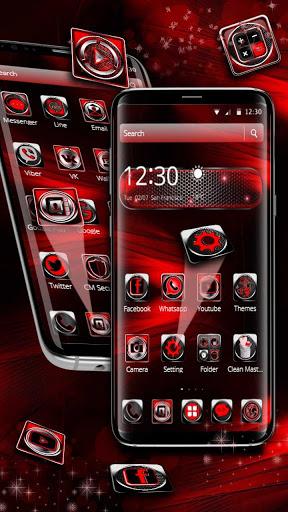 3d black red theme - Image screenshot of android app