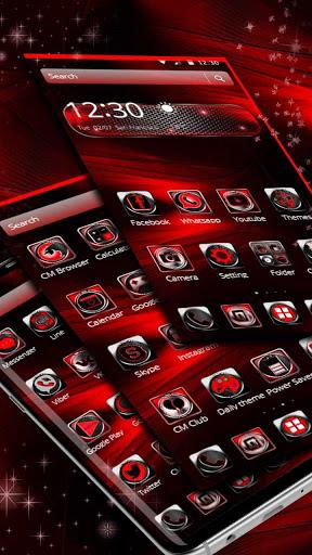 3d black red theme - Image screenshot of android app