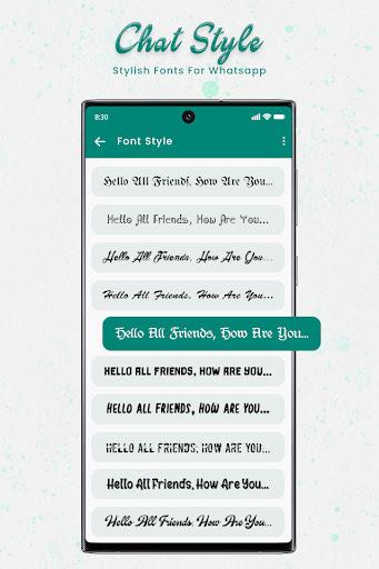 Chat Style : Stylish Font & Keyboard For Whatsapp - عکس برنامه موبایلی اندروید