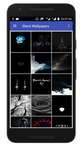 Black Wallpaper HD Dark Backgr - Image screenshot of android app