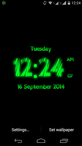Super Digital Clock LiveWP - Image screenshot of android app