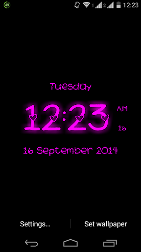 Super Digital Clock LiveWP - Image screenshot of android app