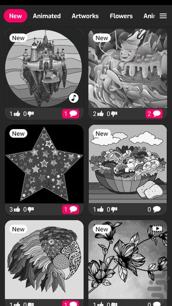 Black Color by Number - Super Colori - عکس بازی موبایلی اندروید