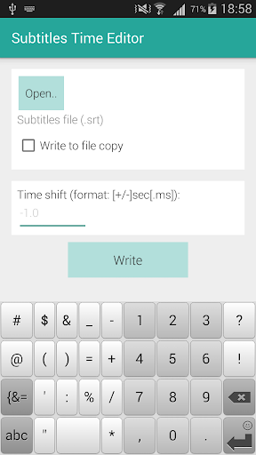 Subtitles Time Editor - Image screenshot of android app