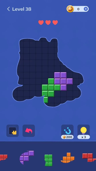 Blocky Jigsaw Puzzle Game - Gameplay image of android game