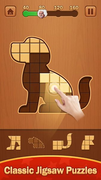 Wooden Block Jigsaw Puzzle - Gameplay image of android game