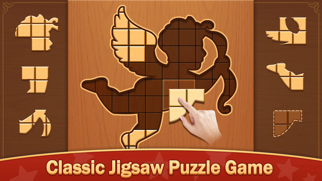 Wooden Block Jigsaw Puzzle - عکس بازی موبایلی اندروید