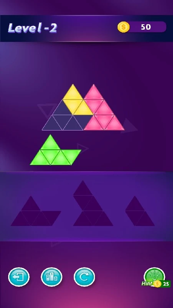 Blocks Triangle Puzzle - Gameplay image of android game