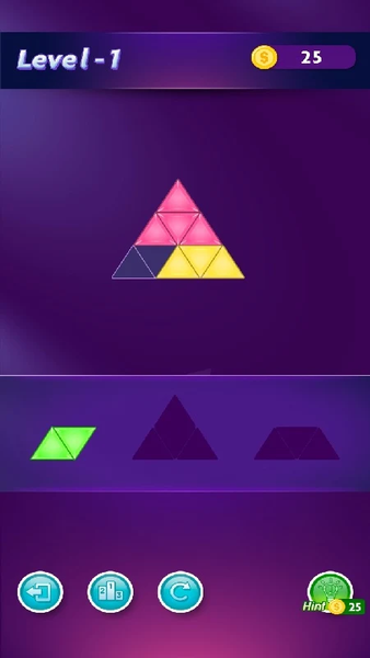 Blocks Triangle Puzzle - Gameplay image of android game