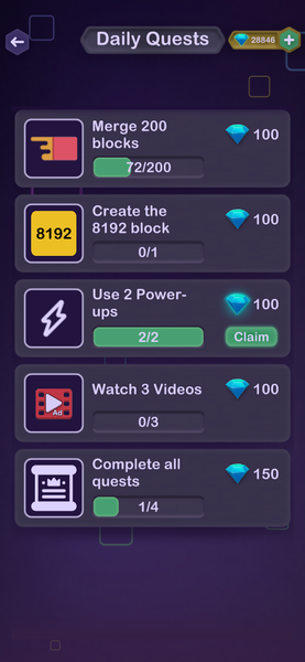 ۲۰۴۸ Merge - Numbers Puzzle - عکس بازی موبایلی اندروید