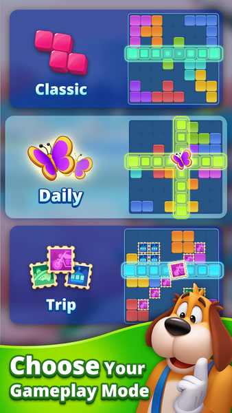 Blocky’s Trip - Block Puzzle - Gameplay image of android game