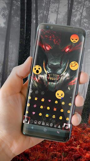 Blood Wolf Keyboard Theme - Image screenshot of android app