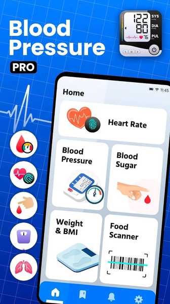 Blood Pressure App Pro - عکس برنامه موبایلی اندروید
