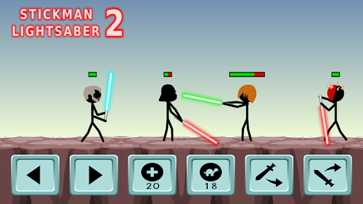 Stickman Lightsaber Warriors 2 - Gameplay image of android game