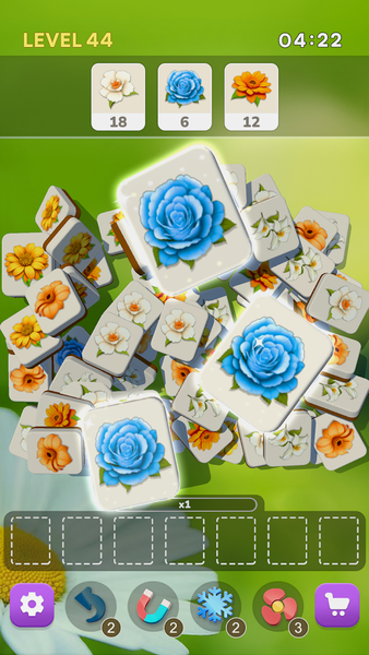 Blossom Tile 3D: Triple Match - Gameplay image of android game