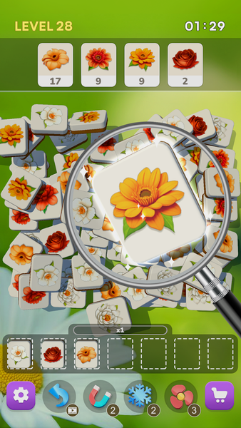 Blossom Tile 3D: Triple Match - Gameplay image of android game