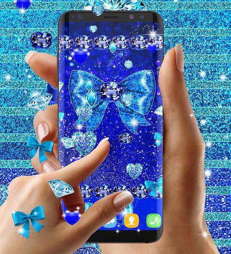 Blue glitter diamond wallpaper - عکس برنامه موبایلی اندروید