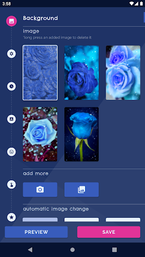 Blue Rose Live Wallpaper 3D - Image screenshot of android app