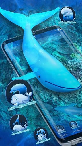 3D Blue Whale Simulator Theme - Image screenshot of android app