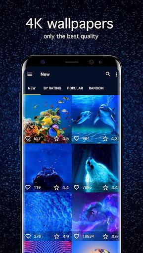 Blue Wallpapers 4K - Image screenshot of android app