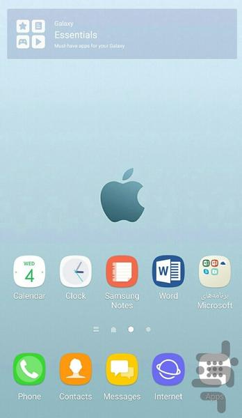 blue apple theme - Image screenshot of android app