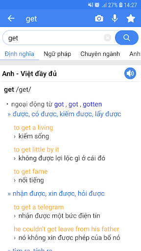English Vietnamese Dictionary - Tu Dien Anh Viet - عکس برنامه موبایلی اندروید