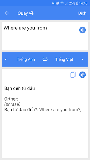 English Vietnamese Dictionary - Tu Dien Anh Viet - عکس برنامه موبایلی اندروید