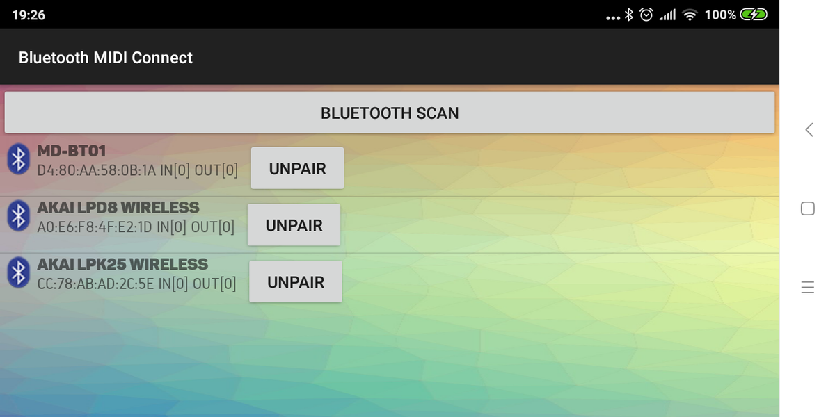 Bluetooth MIDI Connect - عکس برنامه موبایلی اندروید