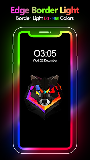 Borderlight Edge Amoled Black Neon Wallpaper  S15  Chillout Wallpapers