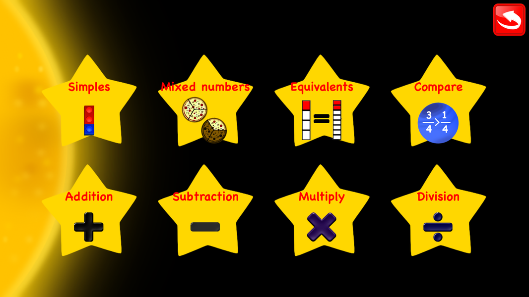 4th Grade Fractions Maths LITE - عکس برنامه موبایلی اندروید