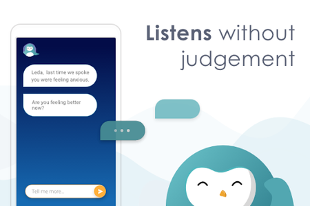 Wysa: Anxiety, therapy chatbot - Image screenshot of android app