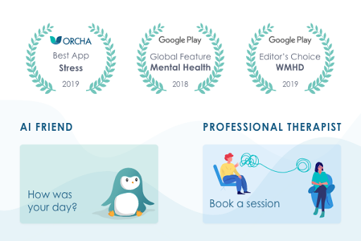 Wysa – رفع استرس و افسردگی - عکس برنامه موبایلی اندروید