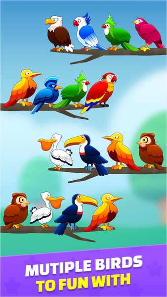 Bird Color Sort Master - عکس بازی موبایلی اندروید