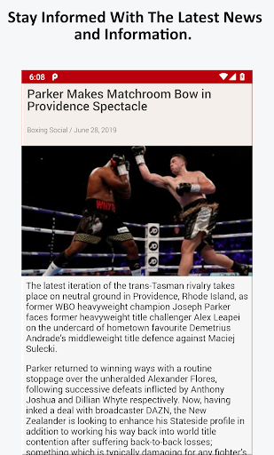 Boxing News - Image screenshot of android app