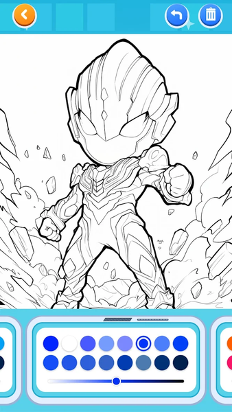 Mecha Color: Coloring Games - Gameplay image of android game
