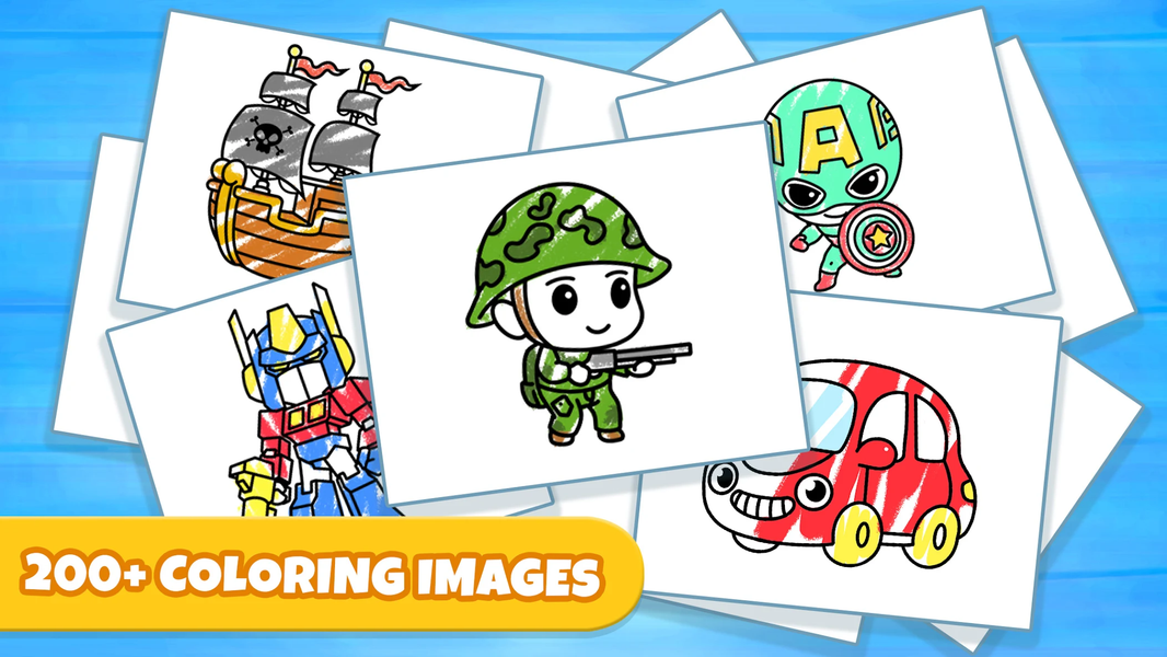 Kids Coloring Pages For Boys - Gameplay image of android game