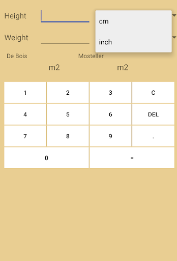 BSA calculator - عکس برنامه موبایلی اندروید