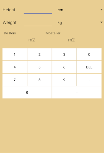 BSA calculator - عکس برنامه موبایلی اندروید